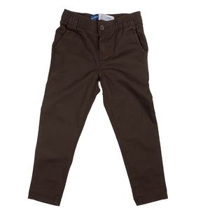 Old Navy Boys Taper Built-in Flex Cotton Pants Coffee Brown/ XS (5)
